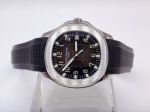 ZF Factory Swiss Clone Patek Philippe Aquanaut Black Dial 40mm Rubber Strap Watch 